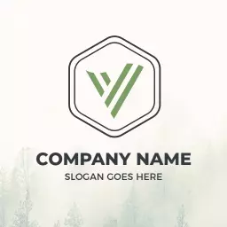 Stylish Green V Letter Design for Modern Branding Logo Template