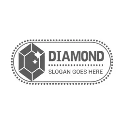 Stylish Grey Diamond Design with Elegance and Luxury Logo Template