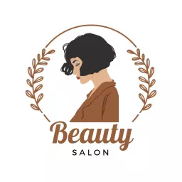Stylish Haircut and Elegant Female Avatar Beauty Salon Logo Template