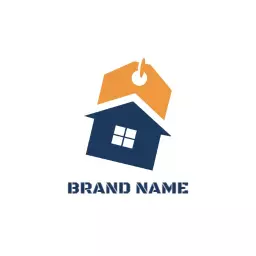 Stylish House Icon Representing Real Estate Sales Logo Template