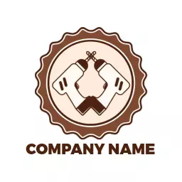 Stylish Icon of Tools Represents Professional Installation Logo Template