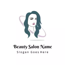 Stylish Iconic Design with Trendy Beauty Salon Name Logo Template