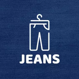 Stylish Iconic Representation of Denim Jeans Logo Template