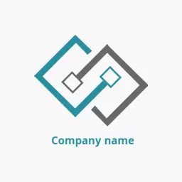 Stylish Interconnected Geometric Shapes for Networking Logo Template