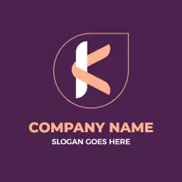 Stylish K Letter Design with Modern Color Accents Logo Template