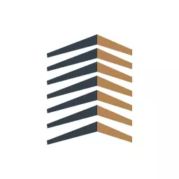 Stylish Layered Building Design Showcasing Real Estate Logo Template