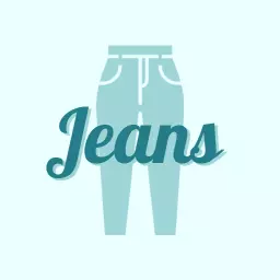 Stylish Light Blue Denim Pants Showcasing Trendy Jeans Logo Template