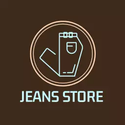 Stylish Line Art Blue Jeans Icon for Fashion Store Logo Template