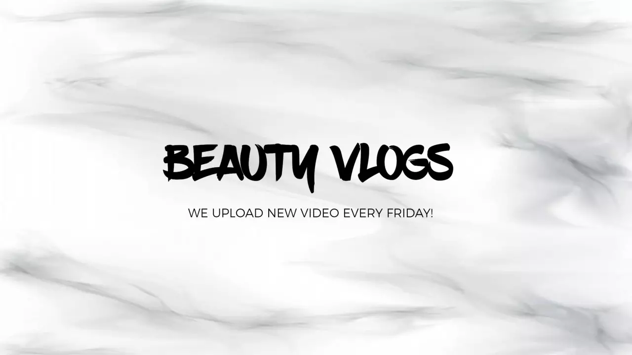 Stylish Marble Background with Bold Beauty Vlogs Banner Template