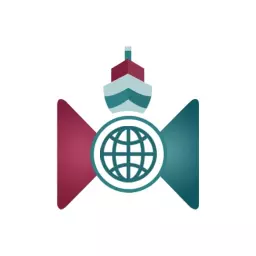 Stylish Maritime Design Representing Global Shipping Transportation Logo Template
