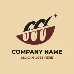 Stylish Maroon and Cream Design Featuring M Letter Logo Template