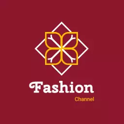 Stylish Maroon and Yellow Floral Design for Fashion Channel Logo Template