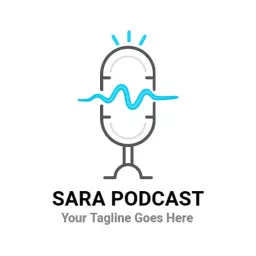Stylish Microphone with Sound Waves Highlighting Podcast Logo Template