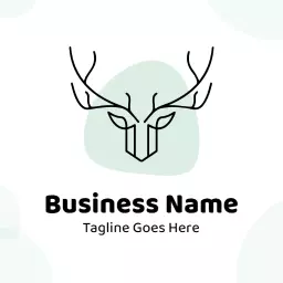 Stylish Minimalist Deer Design Representing Nature Ventures Logo Template