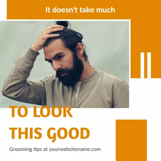 Stylish Minimalist Grooming Tips for Modern Men Ad Template