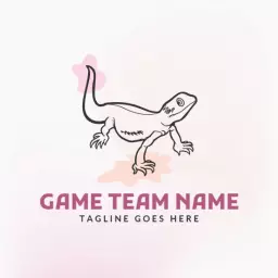 Stylish Minimalist Lizard Design for Gaming Team Logo Template