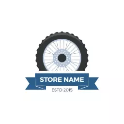 Stylish Minimalist Motorcycle Wheel Design for Your Business Logo Template