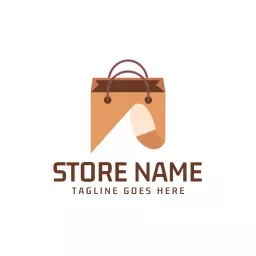Stylish Minimalist Paper Bag Design for Eco-Friendly Branding Logo Template