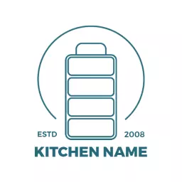 Stylish Minimalist Tiffin Design for Food Delivery Logo Template