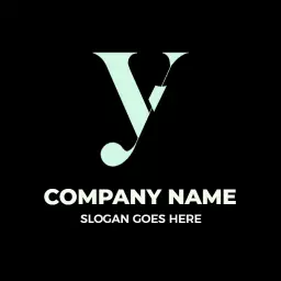 Stylish Mint Green Y Letter Design with Modern Aesthetics Logo Template