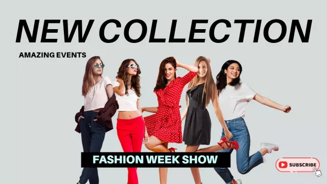 Stylish Models New Collection Fashion YouTube Thumbnail Template