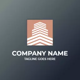 Stylish Modern Building Illustration for Real Estate Logo Template