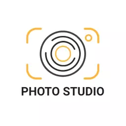 Stylish Modern Camera Design Representing Photography Logo Template