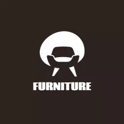 Stylish Modern Chair Design Representing Furniture Logo Template