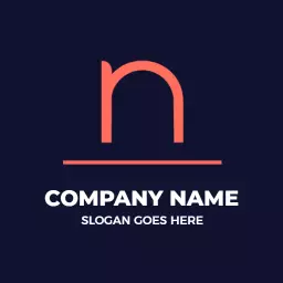 Stylish N Letter Design on Dark Background Logo Template