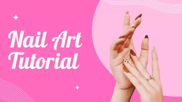 Stylish Nail Art Design Techniques Tutorial YouTube Thumbnail Template
