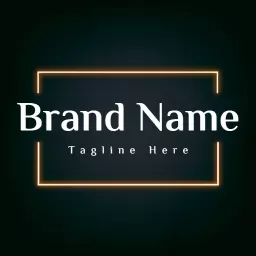 Stylish Neon Frame Highlighting Your Brand Identity Logo Template