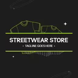 Stylish Neon Graphic Design for Streetwear Store Logo Template
