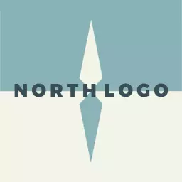 Stylish North Compass Design Representing Directional Guidance Logo Template