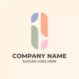 Stylish O Letter Design Featuring Soft Pastel Colors Logo Template