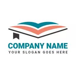 Stylish Open Book Design for Enthusiastic Readers Logo Template