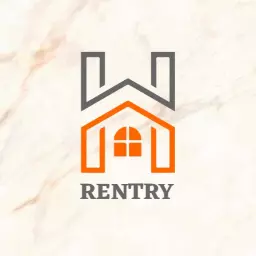 Stylish Orange and Gray Home Design by Architect Logo Template