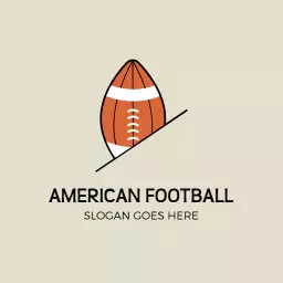 Stylish Orange and White Football Design for Your Team Logo Template