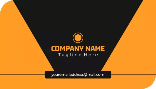 Stylish Orange Black Writer Business Card Template
