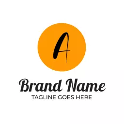 Stylish Orange Circle Design for Your Brand Identity Logo Template