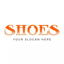 Stylish Orange Wordmark Design for Fashion Shoes Logo Template