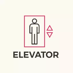 Stylish Person Icon Representing Modern Elevator Services Logo Template