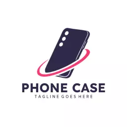 Stylish Phone Case Design Featuring Modern Curves Logo Template