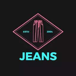 Stylish Pink and Blue Jeans Design for Everyday Wear Logo Template