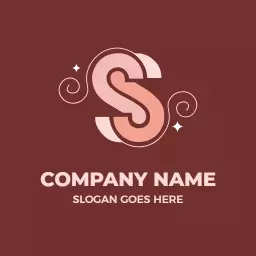 Stylish Pink and Cream S Letter Design Logo Template