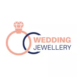 Stylish Pink and Navy Ring Design for Wedding Jewellery Logo Template