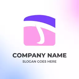 Stylish Pink and Purple T Letter Design for Branding Logo Template