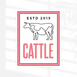 Stylish Pink and White Cattle Design with Established Date Logo Template
