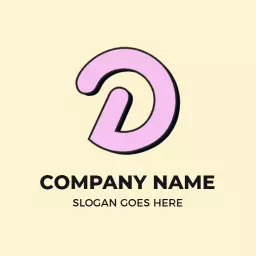 Stylish Pink D Letter Design for Modern Branding Logo Template