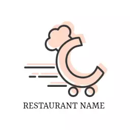Stylish Pink Food Truck Design for Trendy Restaurant Logo Template