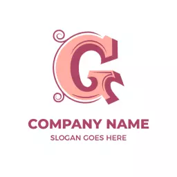 Stylish Pink G Letter Design Representing Brand Identity Logo Template